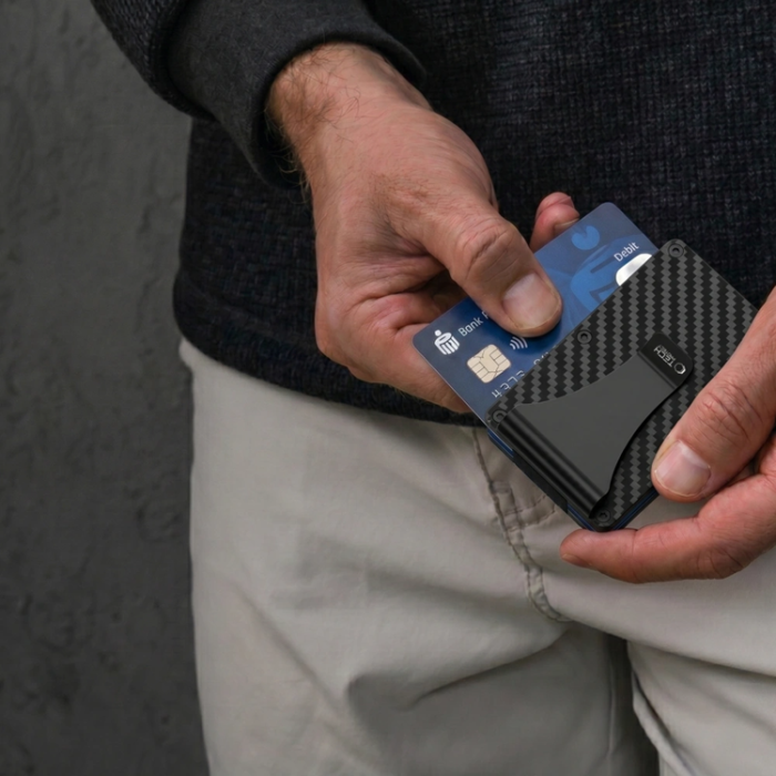 Tech-Protect - Tech-Protect Korthållare Thorn RFID - Carbon Svart