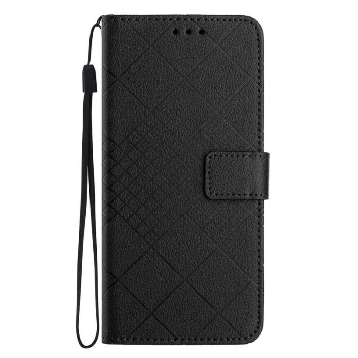 OEM - Samsung Galaxy S26 Ultra Plånboksfodral Imprint Konstläder Flip Folio - Svart