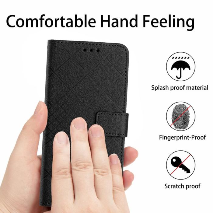 OEM - Samsung Galaxy S26 Ultra Plånboksfodral Imprint Konstläder Flip Folio - Svart