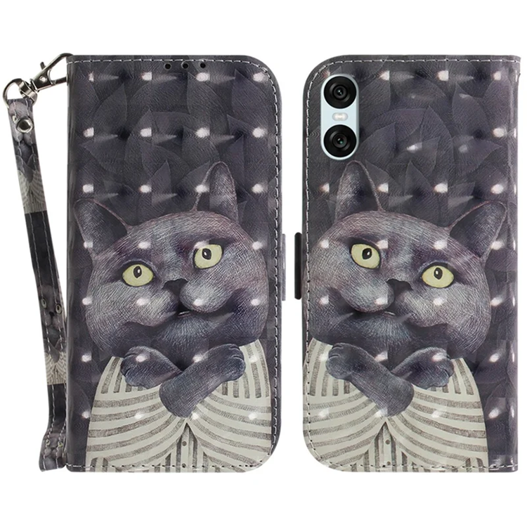 Sony Xperia 10 VI Plånboksfodral 3D Pattern - Cat | 2353 | AlltMobil