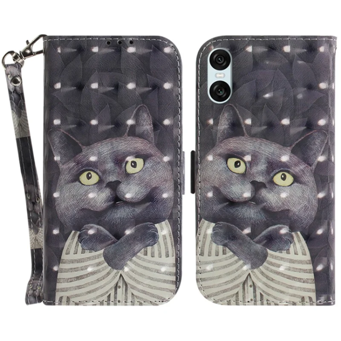 A-One Brand - Sony Xperia 10 VI Plånboksfodral 3D Pattern - Cat