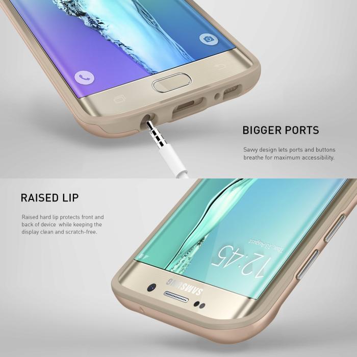 UTGATT5 - Caseology Envoy Äkta Läder Skal till Samsung Galaxy S7 Edge - VinRöd