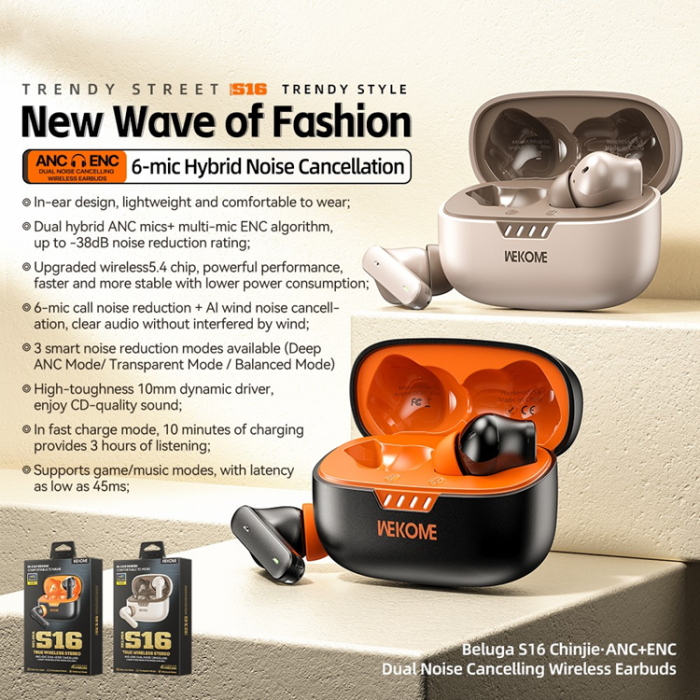 WEKOME - WEKOME TWS Trådlösa Bluetooth Hörlurar In-ear Beluga S16