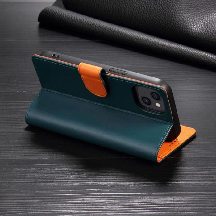 OEM - iPhone 14 Plus Plånboksfodral Dual Flip - Grön