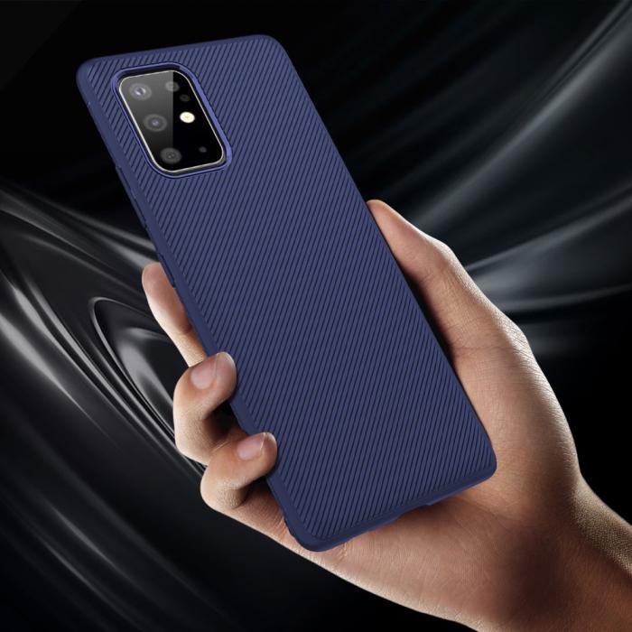 A-One Brand - Twill Texture Flexicase Skal till Samsung Galaxy S20 Plus - Blå