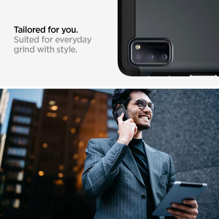 UTGATT5 - SPIGEN Tough Armor Galaxy A41 - Metal Slate