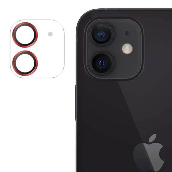 UTGATT1 - Joyroom Kamera Linsskydd i Härdet Glas iPhone 12 Röd