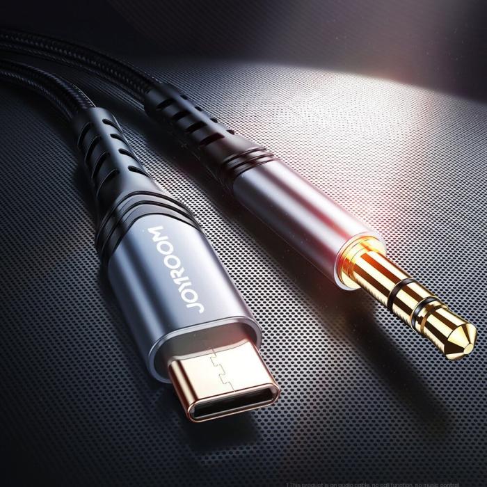 UTGATT - Joyroom stereo audio AUX 3,5 mm mini jack -USB-C smartphone 1 m