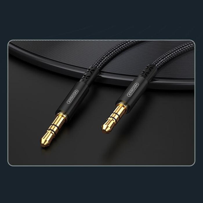 UTGATT1 - Joyroom stereo audio AUX cable 3,5 mm mini jack 1,5 m Svart