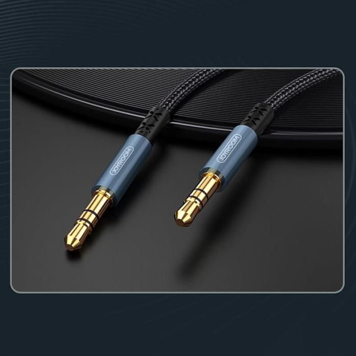 UTGATT1 - Joyroom stereo audio AUX cable 3,5 mm mini jack 1 m dark Blå