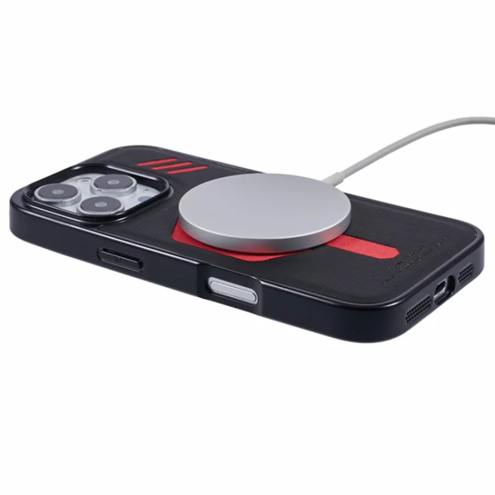 KIGC - KIGC iPhone 16 Pro Max Mobilskal Magsafe Läder - Svart