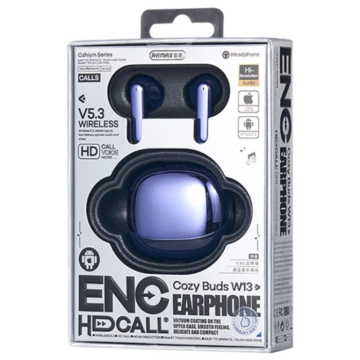 Remax - REMAX In-Ear Hörlurar Bluetooth ANC ENC CozyBuds W13 - Blå