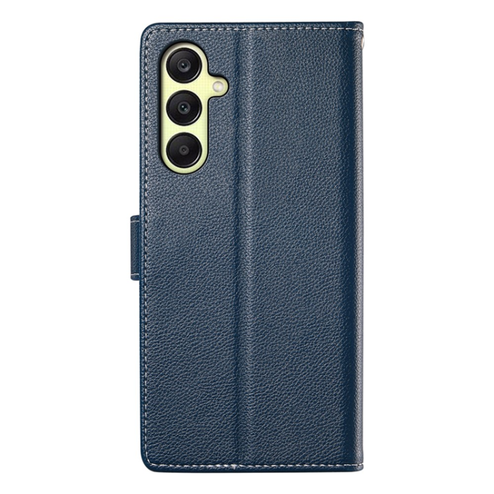 A-One Brand - Galaxy A17/A26 Plånboksfodral Litchi Läder Magnetic - Mörkblå