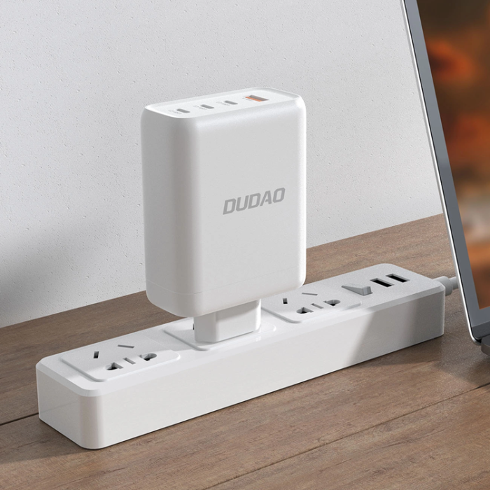 Dudao - Dudao Väggladdare A140EU USB-A/3xUSB-C PD 140W - Vit