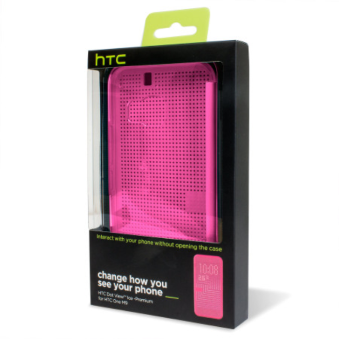 UTGATT5 - HTC One M9 Fodral Dot View 2 - Rosa