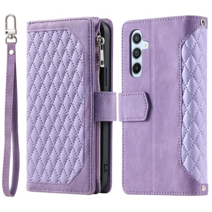 OEM - Samsung Galaxy A37 Plånboksfodral Konstläder Handledsrem - Lila