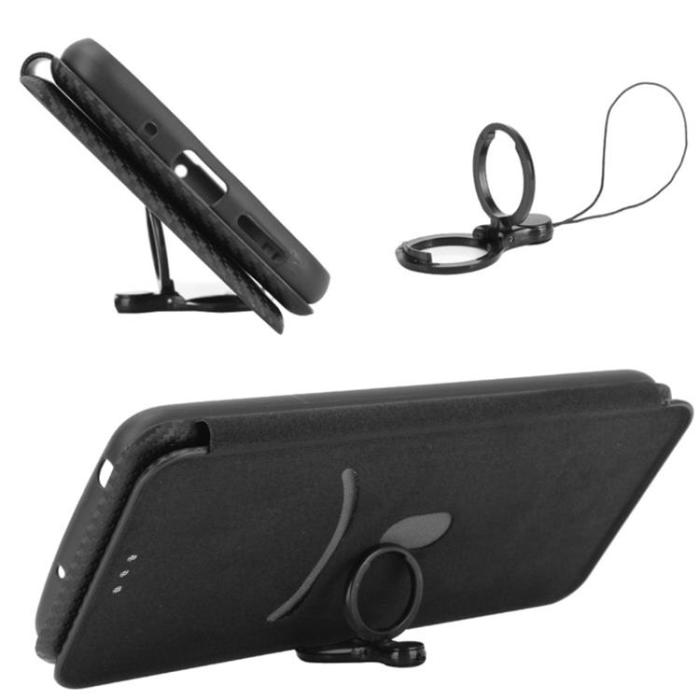 A-One Brand - OnePlus 10 Pro 5G Plånboksfodral Ring Strap Kickstand - Svart