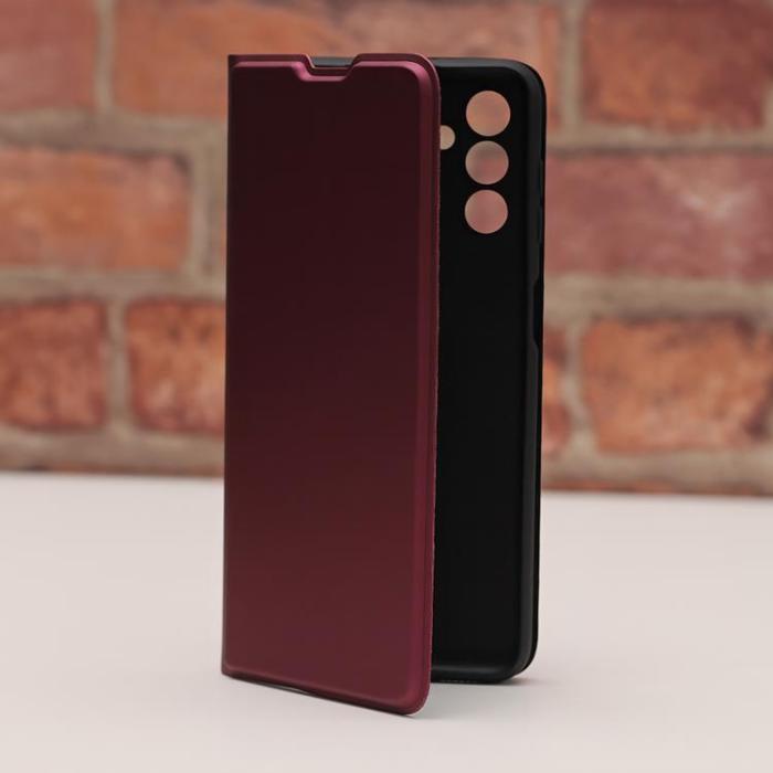 OEM - Xiaomi Redmi 12 4G Plånboksfodral Smart Soft - Vinröd