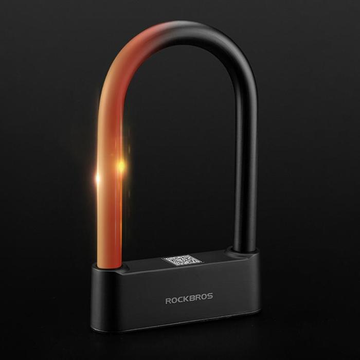Rockbros - Rockbros SMART Cykellås med Fingeravtrycksläsare och Bluetooth