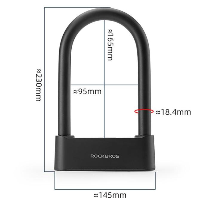 Rockbros - Rockbros SMART Cykellås med Fingeravtrycksläsare och Bluetooth