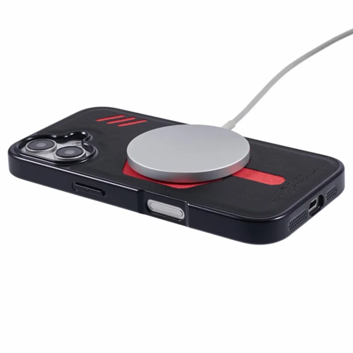 KIGC - KIGC iPhone 16 Mobilskal Magsafe Läder - Svart