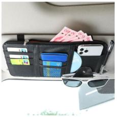 OEM - Bil Solskydd Organizer med Zipper Pocket - Svart