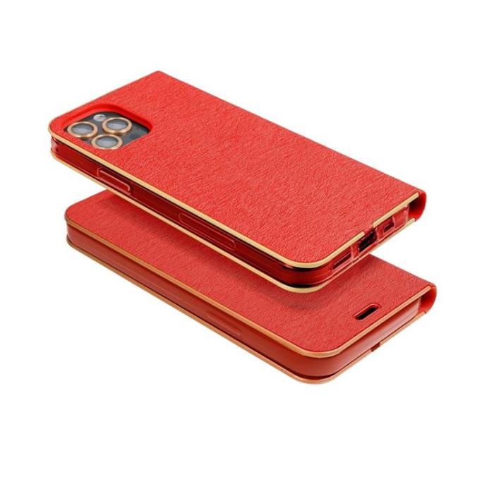 OEM - Xiaomi Redmi 13C/Poco C65 Plånboksfodral Luna Guld - Röd