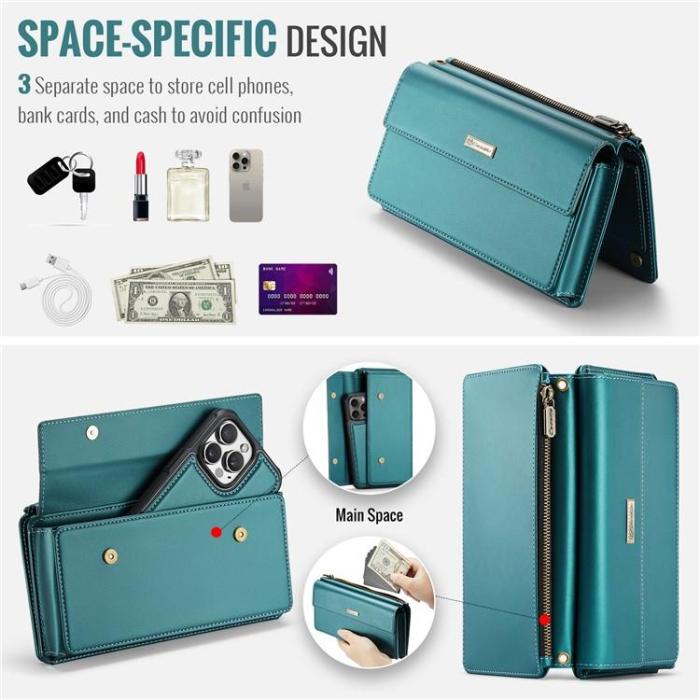 Caseme - CASEME Me20 Crossbody Väska 4.0-7.6'' Läder - Grön