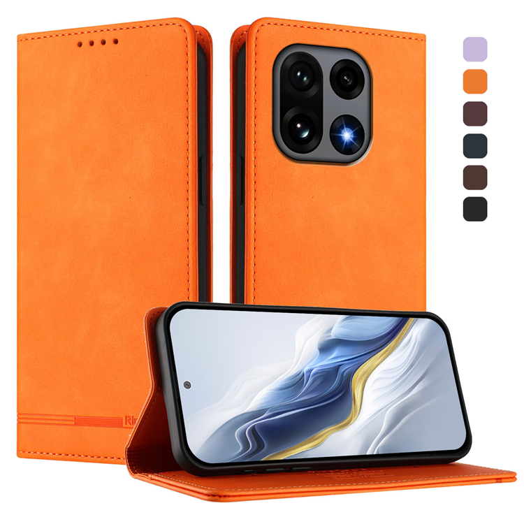 OnePlus 15 Konstläder Plånboksfodral RFID-Skydd Rinacasis (Orange) | 2353 | AlltMobil