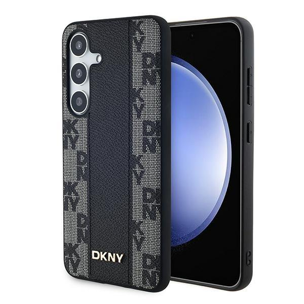 DKNY Galaxy S24 Mobilskal MagSafe Läder Checkered Mono - Svart | 2353 | AlltMobil