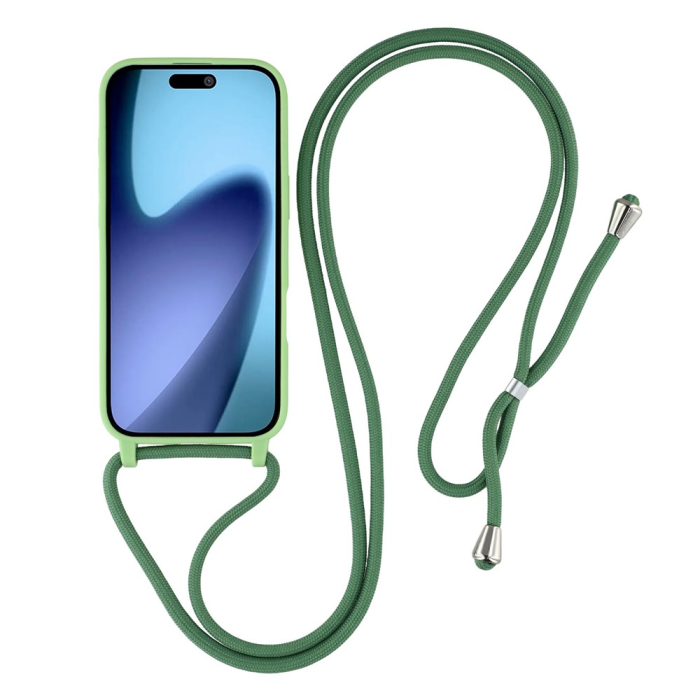 A-One Brand - iPhone 17 Air Mobilskal TPU Shockproof med Lanyard - Grön
