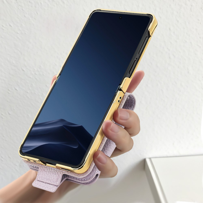 A-One Brand - Galaxy Z Flip 7 Mobilskal Tote med Spegel - Röd