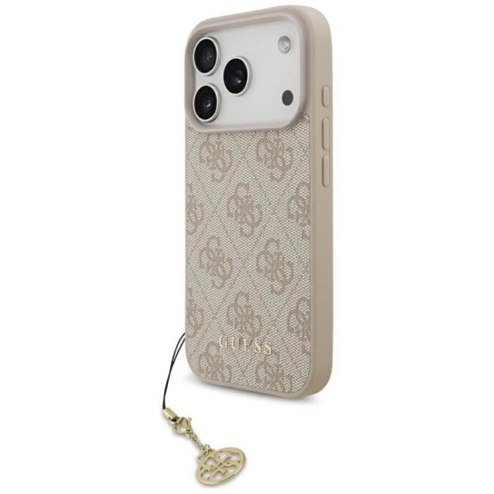 Guess - Guess iPhone 17 Pro Mobilskal MagSafe 4G Charms Collection - Rosa