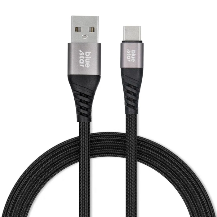 Blue Star - Blue Star USB-C till USB-A kabel 1.2m - Svart