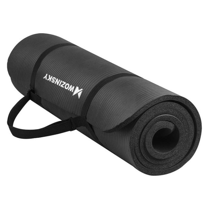 UTGATT1 - Wozinsky Gymnastik Halkfri Matta 181x63x1 cm - Svart
