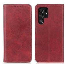 OEM - ABEEL Samsung Galaxy S26 Ultra Pl&aring;nboksfodral &Auml;kta L&auml;der Flip - R&ouml;d