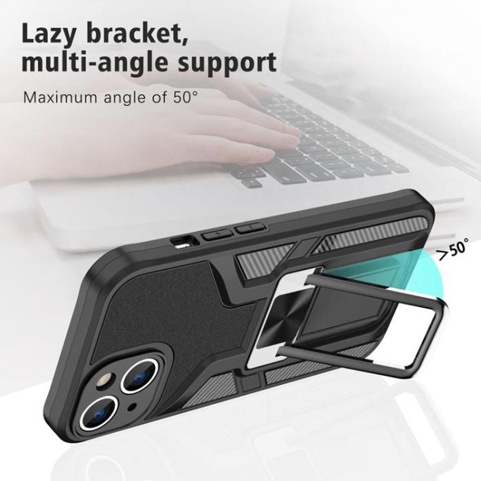 OEM - iPhone 14 Skal Kickstand - Svart