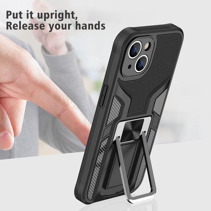 OEM - iPhone 14 Skal Kickstand - Svart