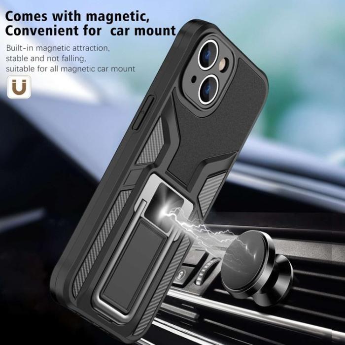 OEM - iPhone 14 Skal Kickstand - Svart