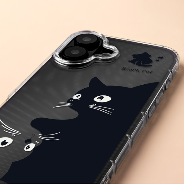 A-One Brand - iPhone 14 Mobilskal Ultra Trendy Cat - Clear