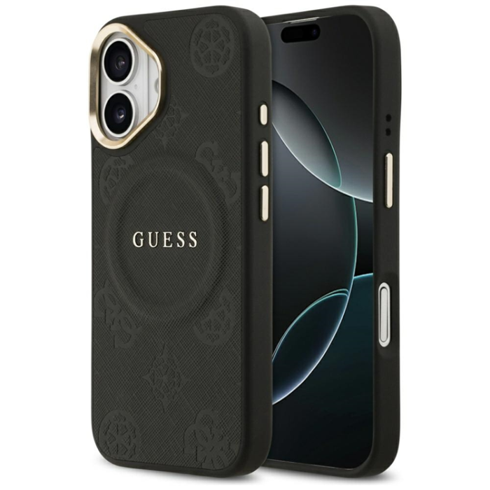 Guess - Guess iPhone 17 Mobilskal Magsafe Peony Hot Stamp - Svart