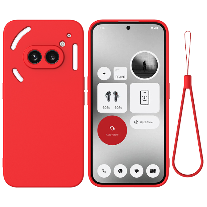 A-One Brand - Nothing Phone (2a) Plus Mobilskal Liquid Silikon med Handrem