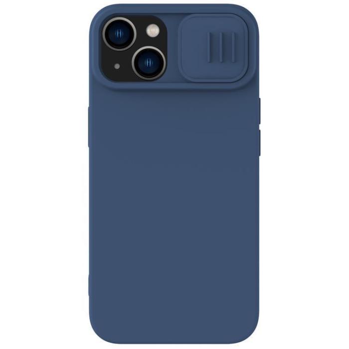 Nillkin - Nillkin iPhone 15 Plus Mobilskal CamShield Silky Silikon - Blå