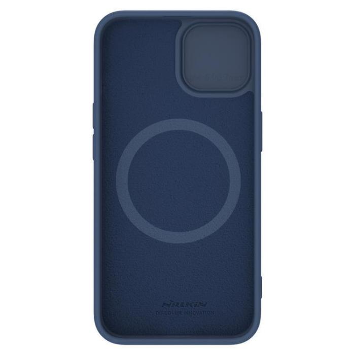 Nillkin - Nillkin iPhone 15 Plus Mobilskal CamShield Silky Silikon - Blå