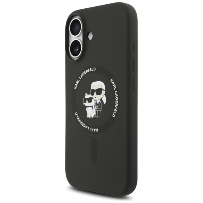 KARL LAGERFELD - Karl Lagerfeld iPhone 17 Mobilskal Magsafe Karl Och Choupette - Svart
