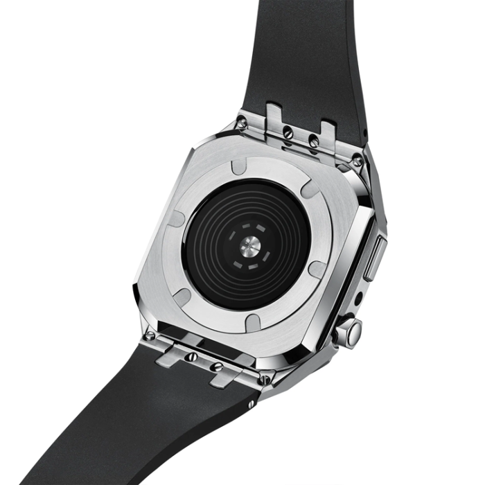 OEM - Apple Watch 7/8/9 (45mm) Luxury Band Armor Stainless Steel - Svart/Grön