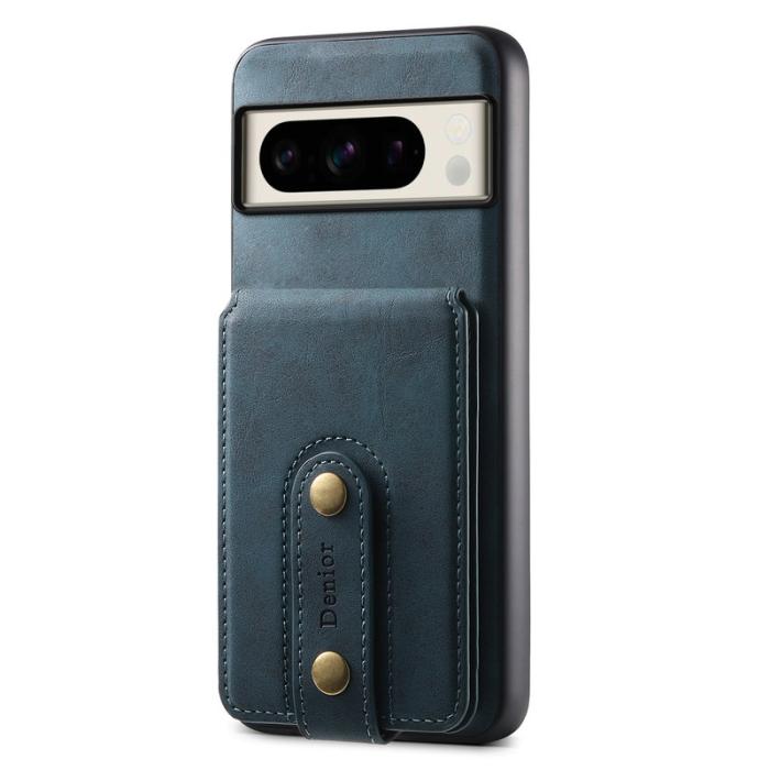 DENIOR - DENIOR D14 Google Pixel 8 Pro Magnetfodral Kortväska PC+TPU Blå