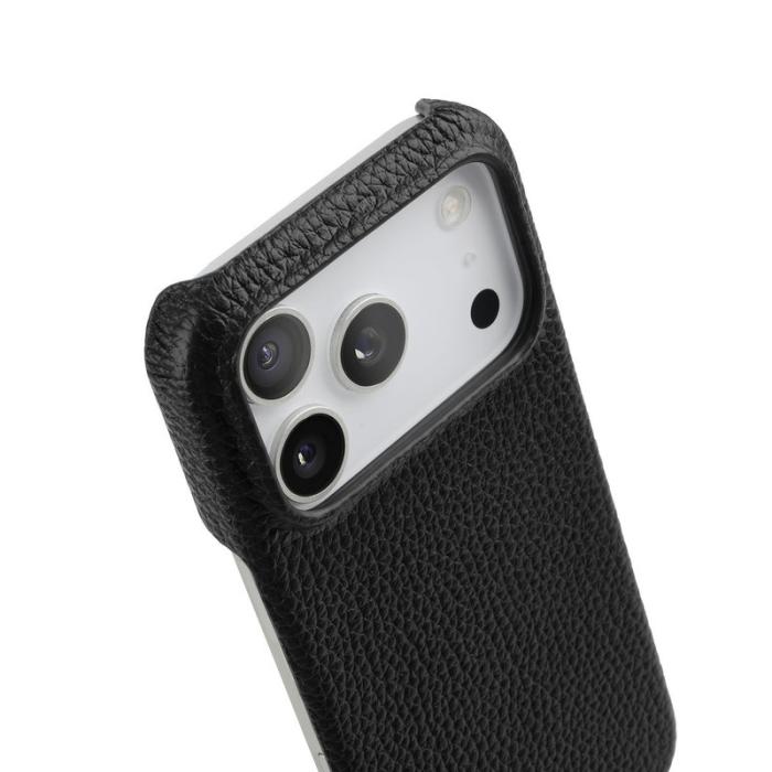 Melkco - MELKCO Mobilskal till iPhone 17 Pro Max Äkta Läder PC Svart