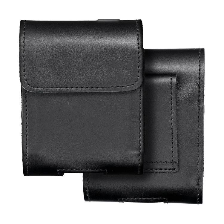 Galaxy Z Flip 6/5/4 Bältesväska Holster Horizontal Hästläder - Svart