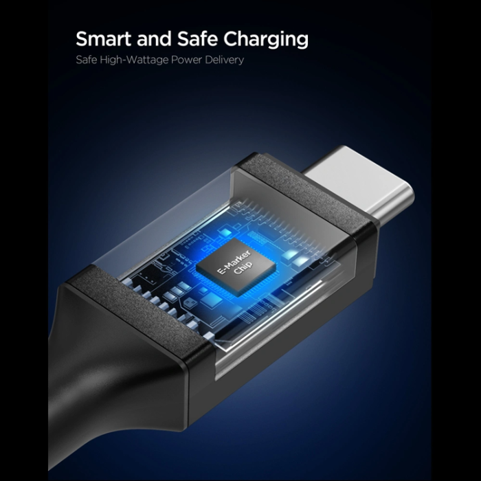 Spigen - Spigen USB-C till USB-C 240W Kabel 150cm EB24015CC